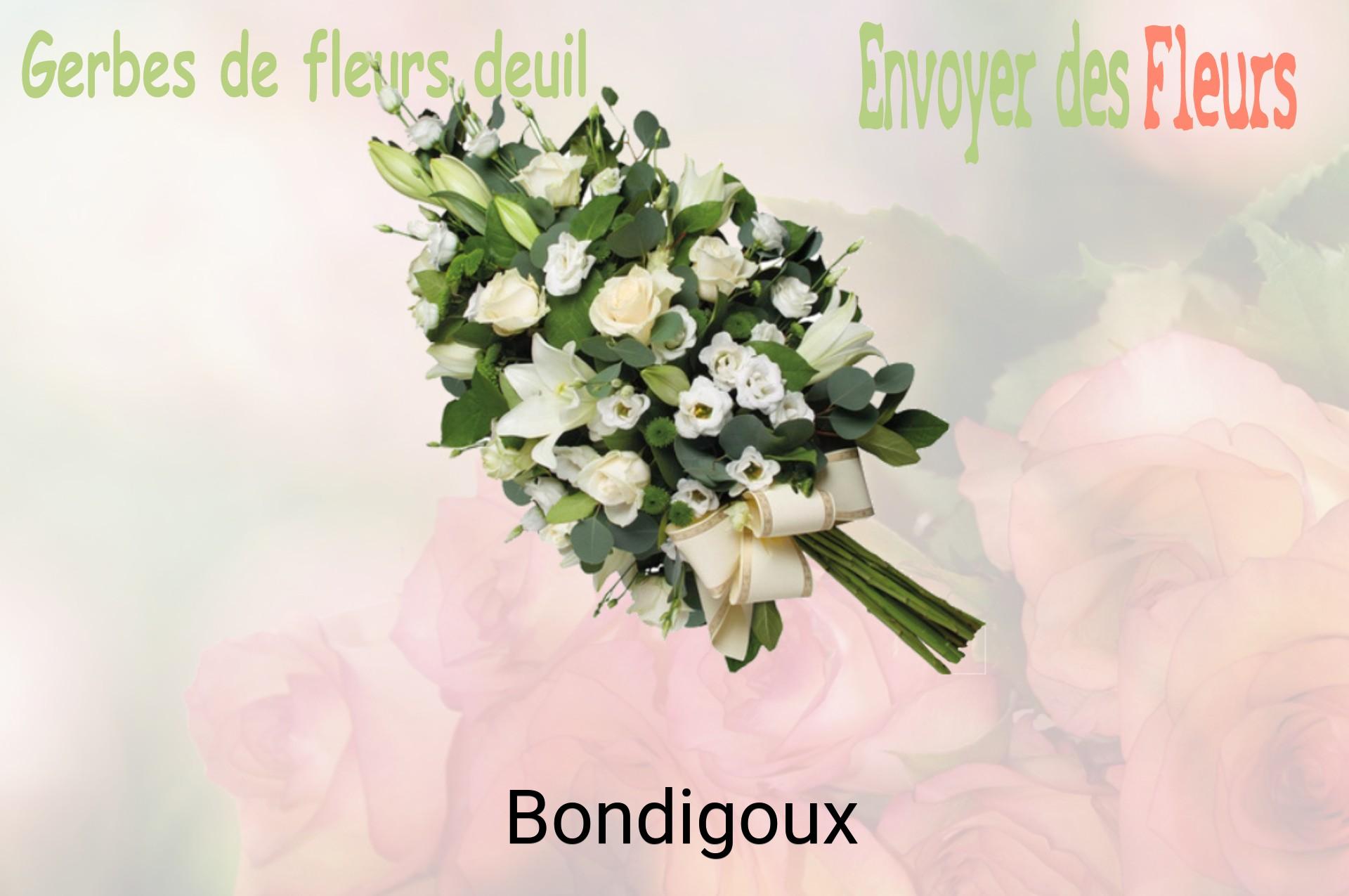 Gerbe de fleurs de deuil livrée à Bondigoux